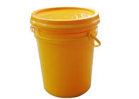 réservoir en plastique de seau de couleur jaune et noire de 20L sans porte de miel