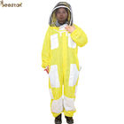 Les équipements jaunes de l'apiculture de 3 couches ont aéré le costume de l'apiculture de veste d'abeille d'Apicultura