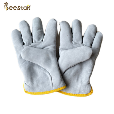 acheter Gants épais d'abeille de peau de mouton d'hiver de double blanc de couleur pour des industries de l'apiculture fabrication en ligne