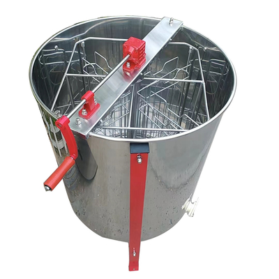 acheter Extracteur manuel de miel en acier inoxydable à 4 cadres avec paniers intérieurs Extraire le miel du nid de miel dans deux directions fabrication en ligne