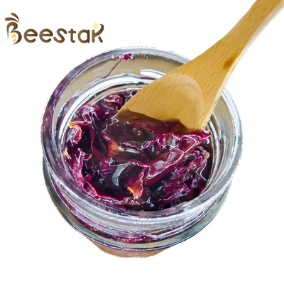 acheter Miel cru pur Miel d' abeille naturel Pas d' additifs Pétales de rose confiture avec miel Sauce de thé Miel aromatisé à la rose fabrication en ligne