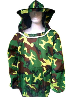 acheter Veste libre de l'apiculture de camouflage de polyester de taille avec le chapeau protecteur d'abeille fabrication en ligne