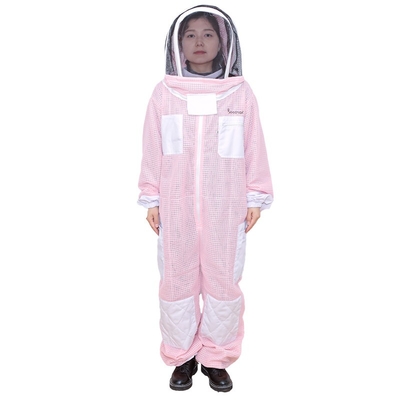 acheter Vêtements de protection apicoles à capuche respirants et roses avec fermeture à glissière de haute qualité fabrication en ligne