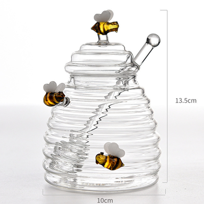 acheter 450 ml de pot de miel transparent avec mélangeur fabrication en ligne