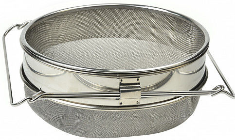 acheter Le double tamis de solides solubles le fond supérieur de tamis est qualité commune plate Honey Strainer Filter fabrication en ligne