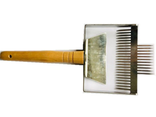 acheter Acier inoxydable de 23 aiguilles double Honey Uncapping Fork dirigé avec la poignée en bois fabrication en ligne