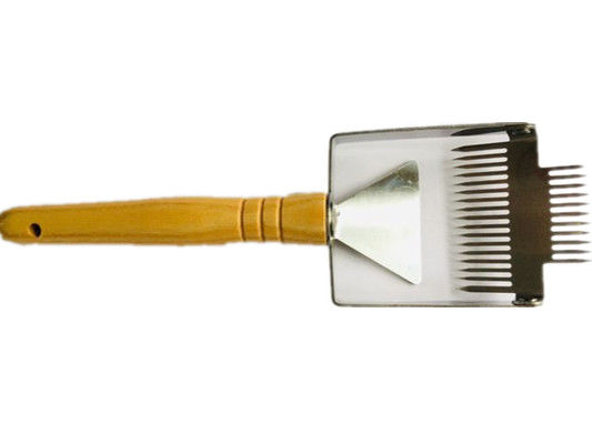 acheter Poignée principale d'acier inoxydable de Mini Honey Uncapping Tools Bee Brush double pour l'apiculture fabrication en ligne