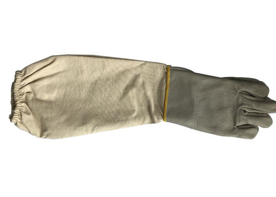 acheter Gants d' abeille en peau de vache blanche de haute qualité avec manchette épaisse fabrication en ligne