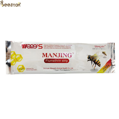 acheter Médecine des abeilles de Wangshi Manjing Flumethrine bande Varroa Traitement des acariens pour les abeilles 20 bandes/sac fabrication en ligne