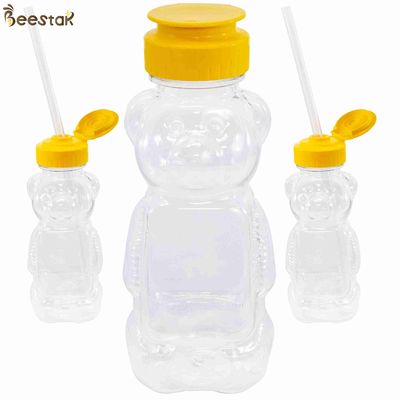acheter 300g de haute qualité en gros Honey Jar And Spoon Plastic Honey Bear Bottles vide fabrication en ligne