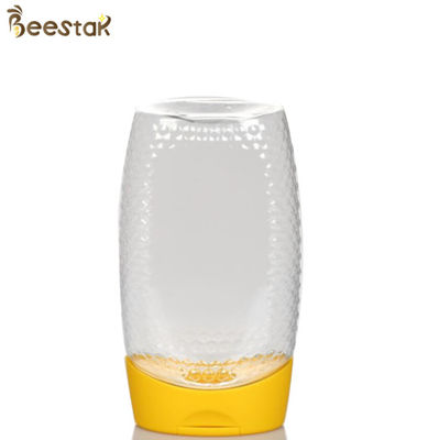 acheter 365ml transparent de haute qualité Honey Bottles Bulk Yellow Lid de plastique pour le stockage de miel fabrication en ligne