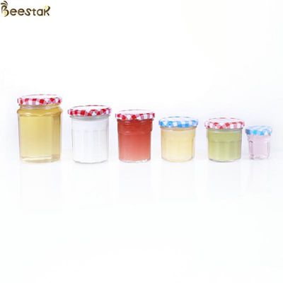 acheter bouche de 150ml 200ml 250ml 380ml Honey Jar And Spoon Wide avec le couvercle mince en métal de vis fabrication en ligne