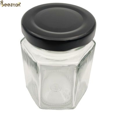 acheter verre prismatique Honey Jar d'hexagone d'espace libre de la bouteille 45ml 65ml 85ml de 35ml Muti fabrication en ligne