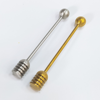 Outils argentés d'acier inoxydable et d'or de Honey Splash Bar Beekeeping Honey pour le miel