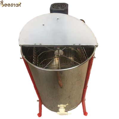 Acier inoxydable électrique Honey Extractor avec des supports et Honey Gate, couvercle en plastique de 4 cadres