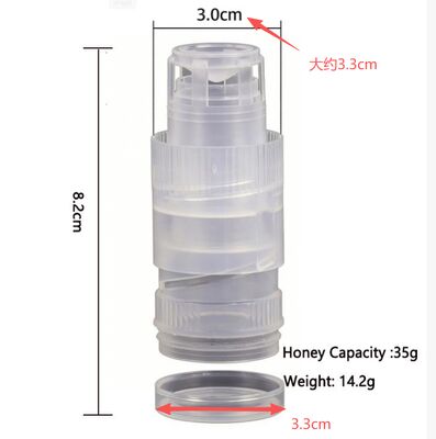 Tête de distributeur de miel pour bouteille d'eau en PET de qualité alimentaire - Tête de distributeur de miel portable avec un diamètre de bouche de 3 cm pour un versement facile du miel