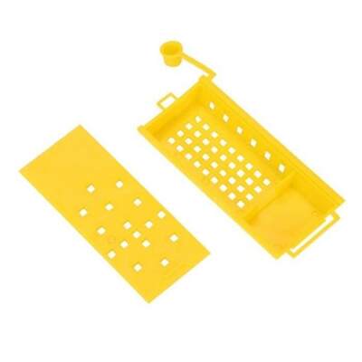 Cage Jaune Reine d'Abeille en Plastique 8.2*3.7cm pour Système d'Élevage de Reines d'Abeilles Apiculteur