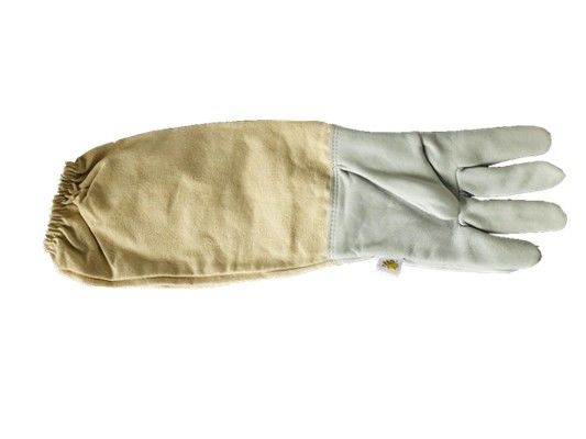 Gants économiques de preuve de Sting de peau de mouton blanche de couleur pour l'apiculture utilisant