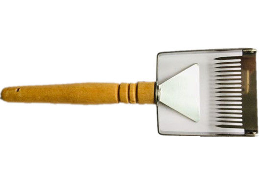 Outils de décapage de la brosse de ruche de miel 17 aiguilles poignée en bois décapage de la fourchette Offre spéciale