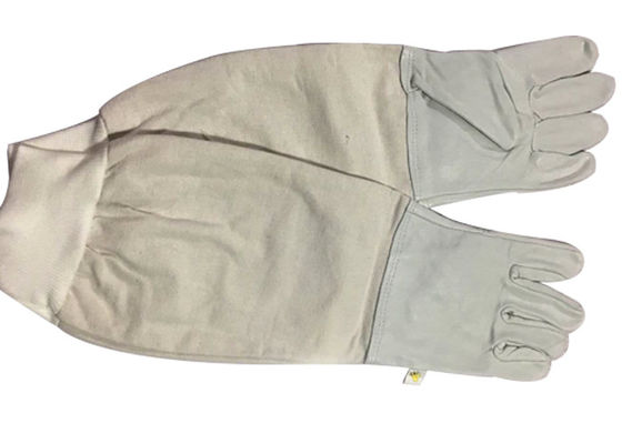 Gants confortables de l'apiculture de toile avec la longue manchette élastique pour empêcher glissement